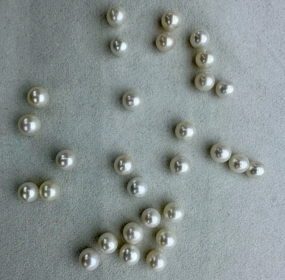 8-8.5mm round white loose pearl, AAA Grade